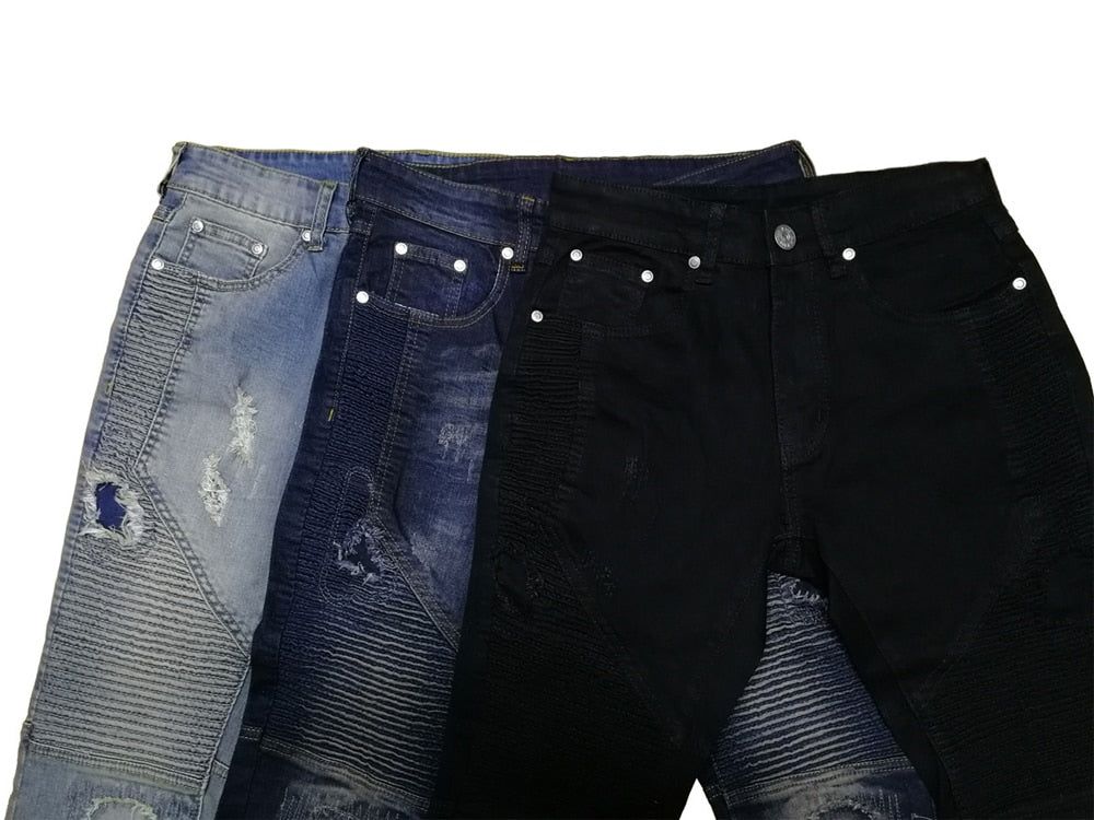 Rippede Biker Jeans