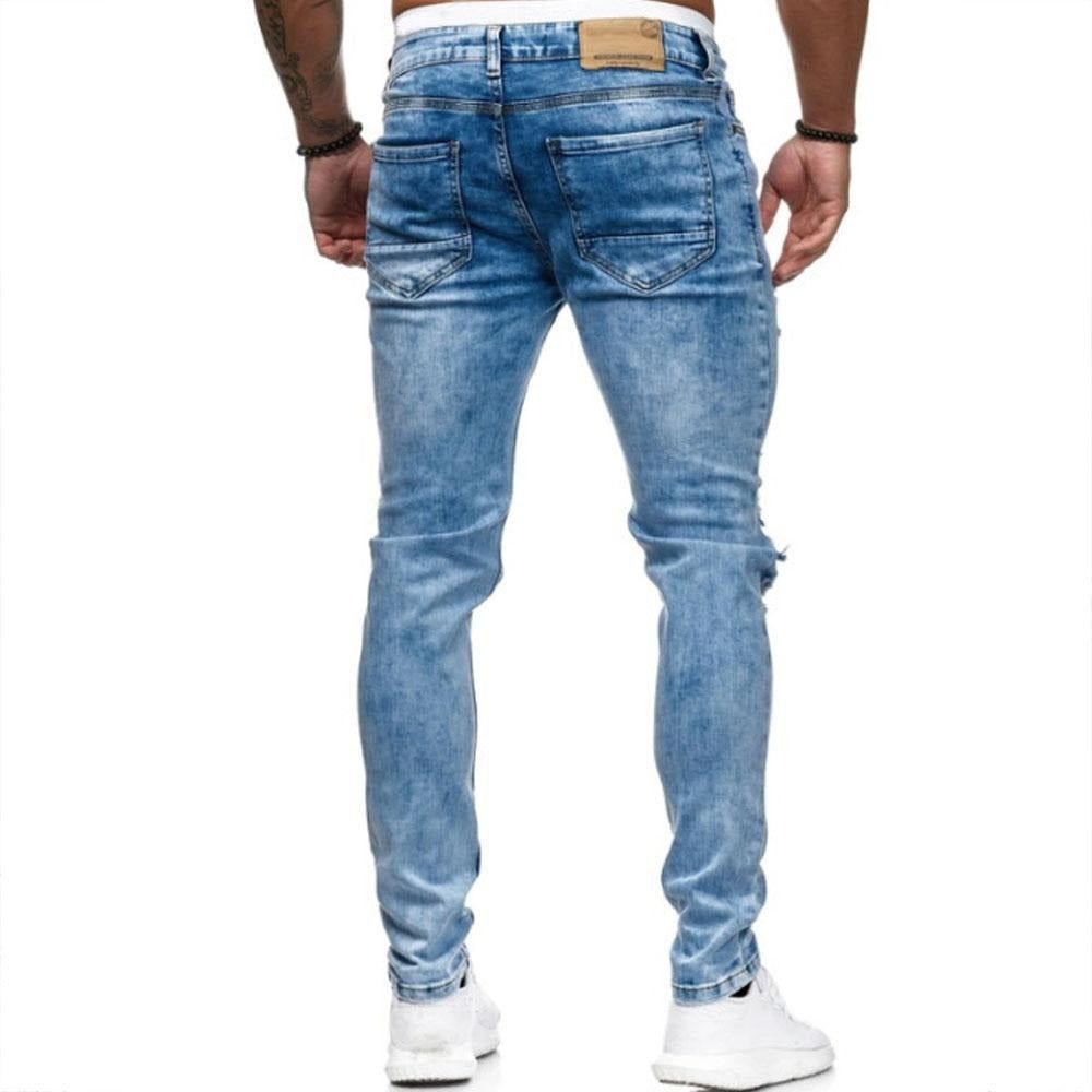 Rippede Jeans I Europeisk Amerikansk Stil