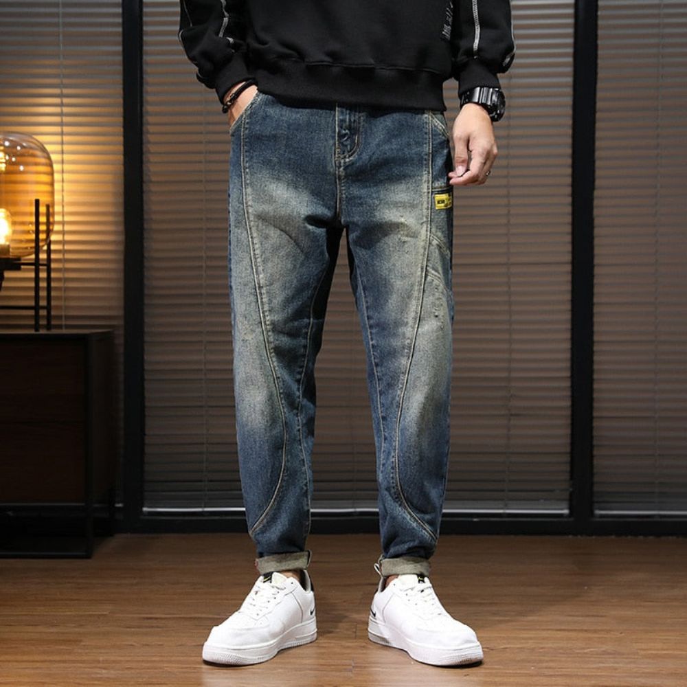 Streetwear Casual Jeans Med Løs Passform