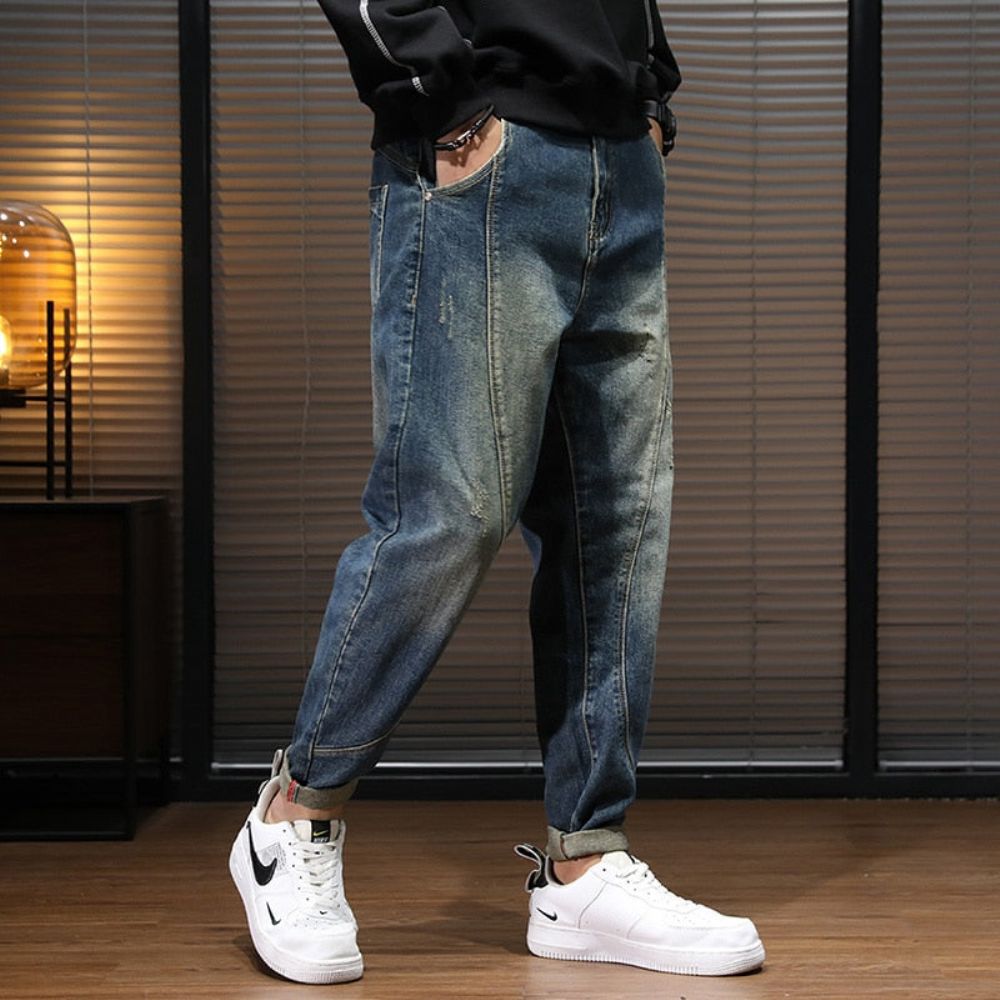 Streetwear Casual Jeans Med Løs Passform