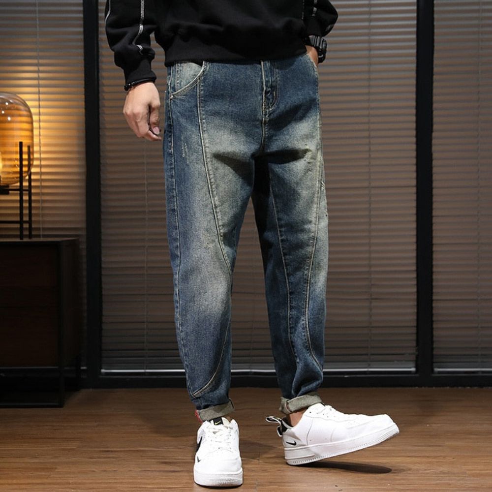 Streetwear Casual Jeans Med Løs Passform