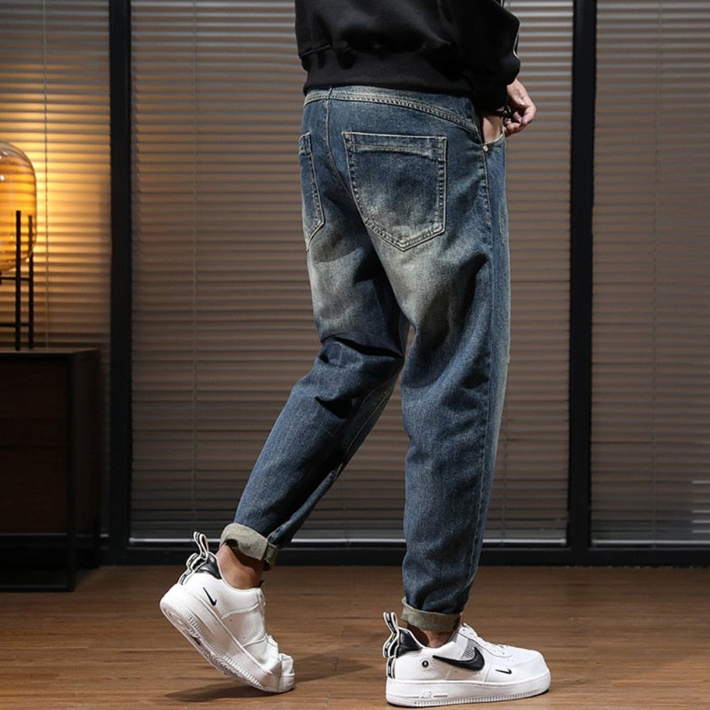 Streetwear Casual Jeans Med Løs Passform