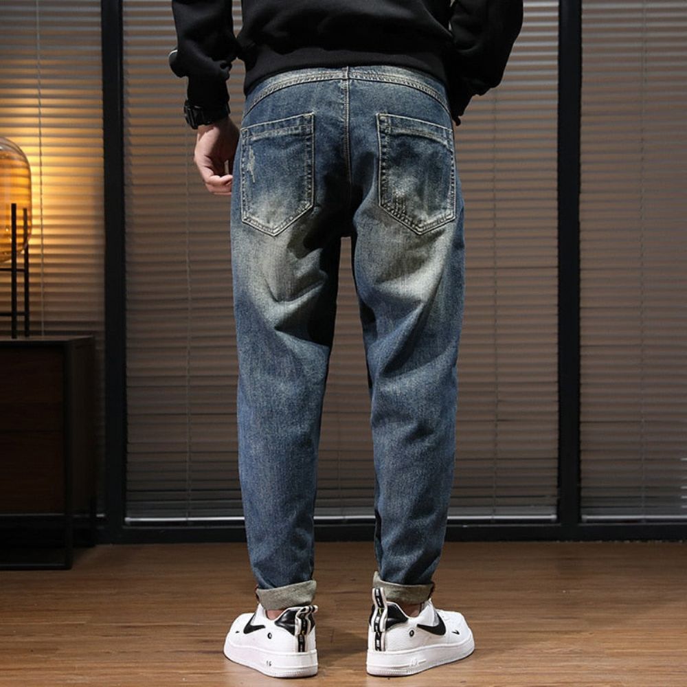 Streetwear Casual Jeans Med Løs Passform