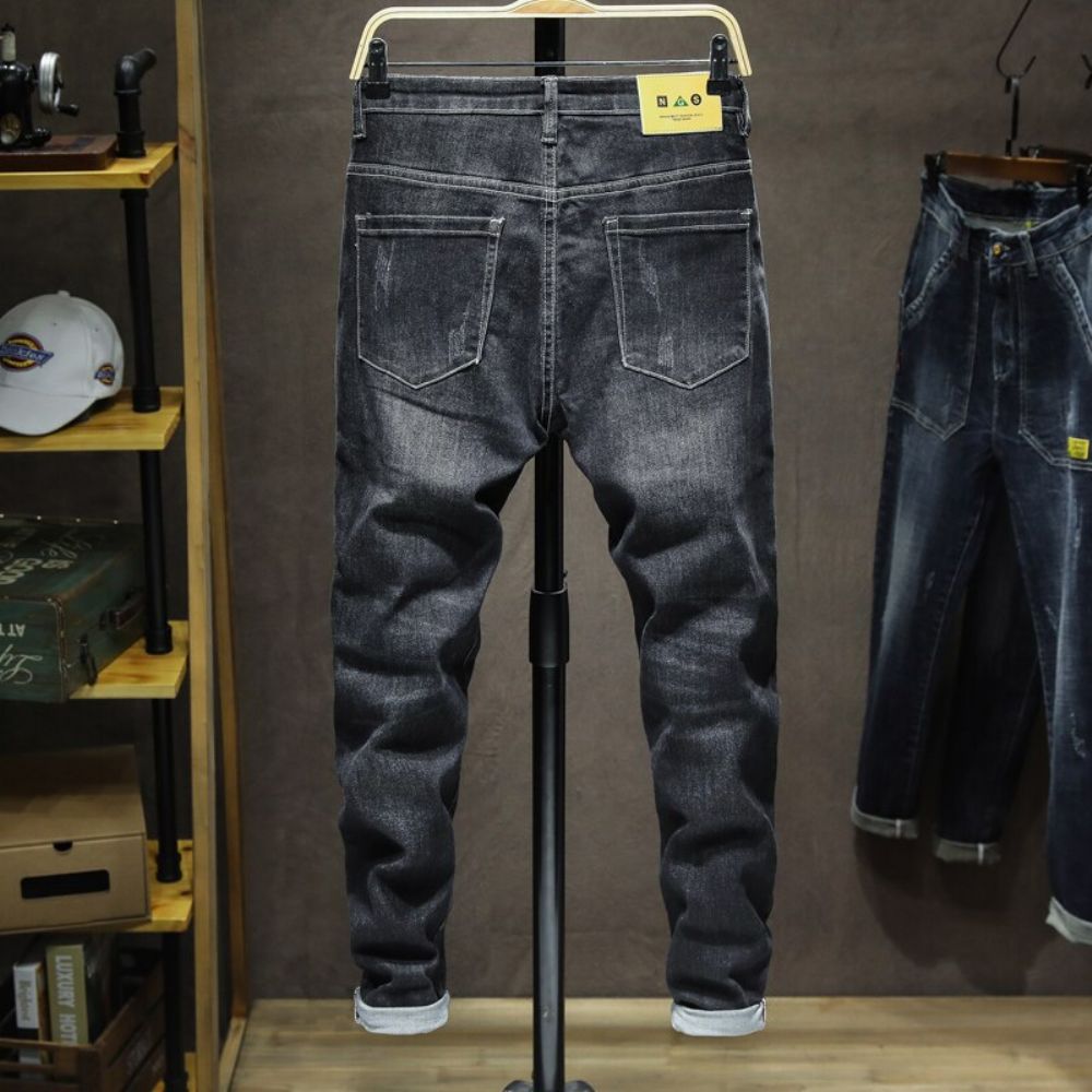 Stretch Pacthwork Mønstre Mote Jeans