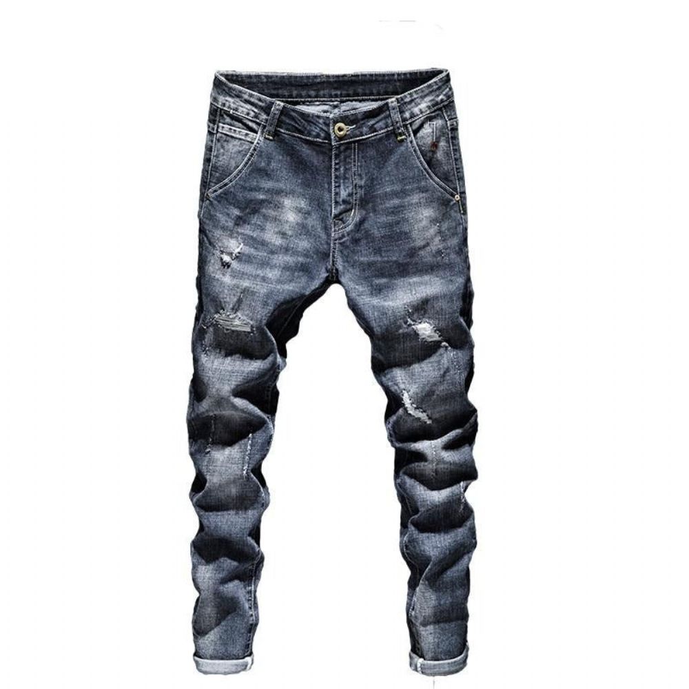 Stretch Slim Fit Distressed Jeans