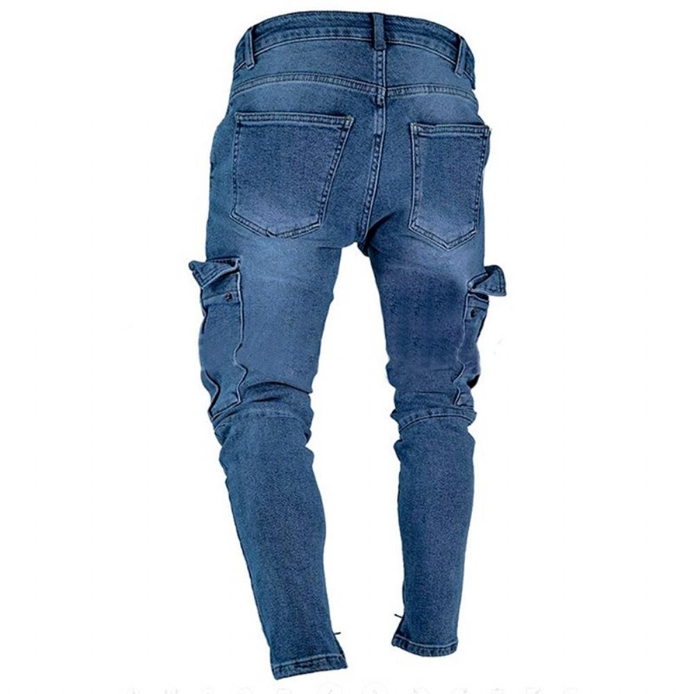 Trend Jeans Med Knehull Med Glidelåsføtter