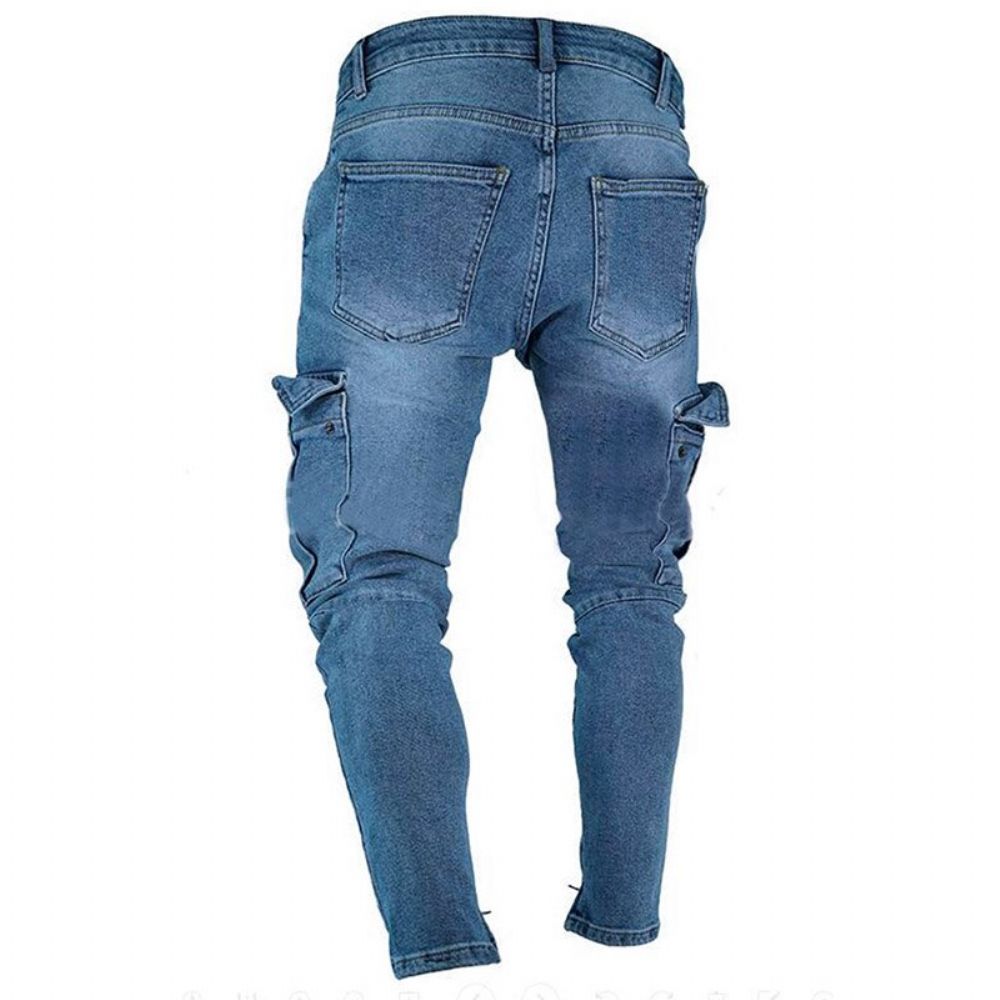 Trend Jeans Med Knehull Med Glidelåsføtter