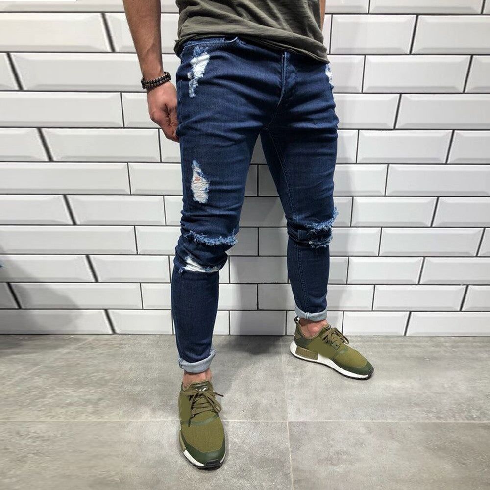 Trend Knehull Glidelåser Jeans