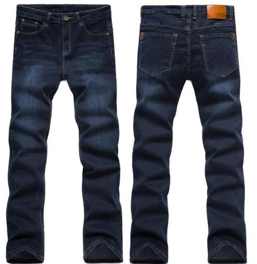 Uformelle Jeans Med Høy Elastisitet