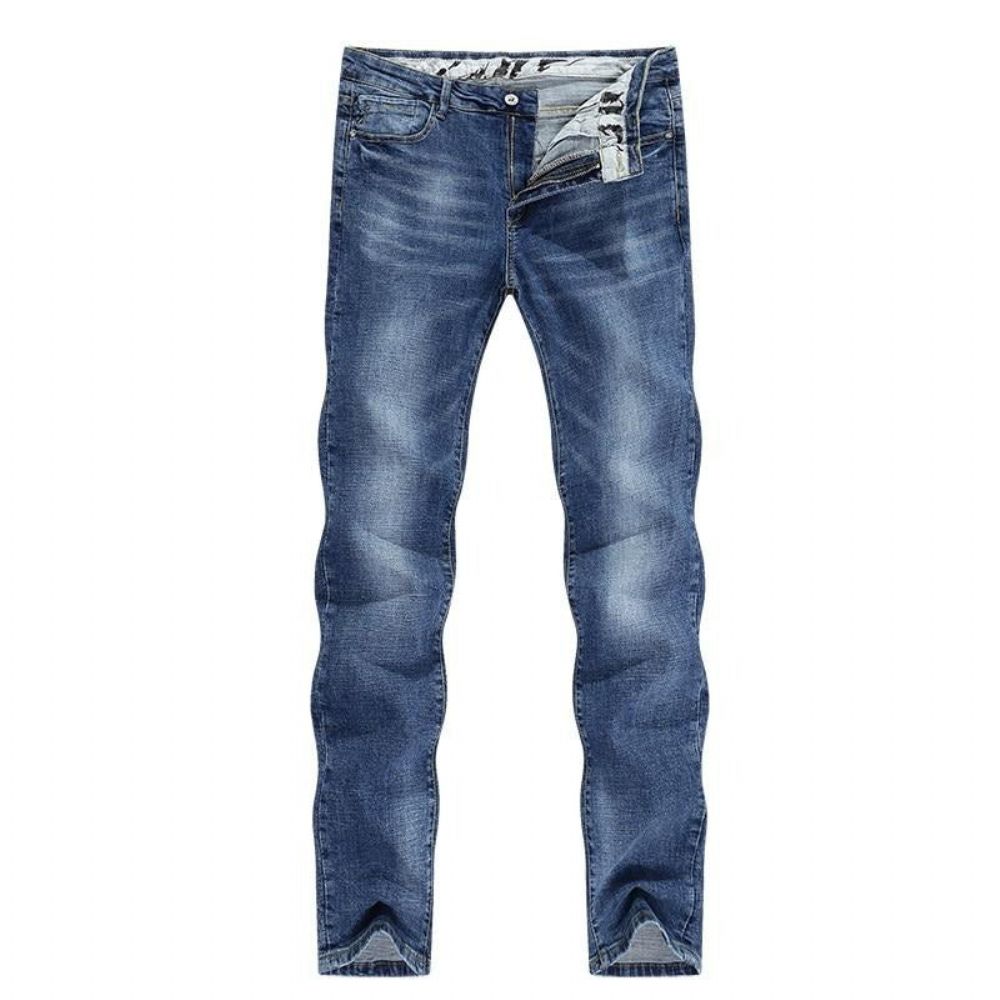 Våren Business Casual Straight Slim Jeans