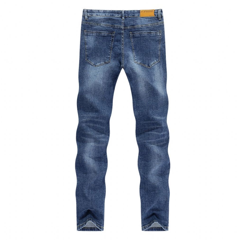 Våren Business Casual Straight Slim Jeans