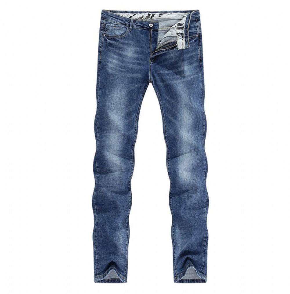 Våren Business Casual Straight Slim Jeans