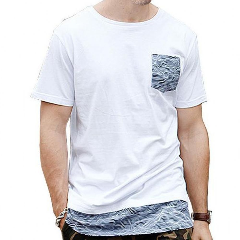 Cotton Streetwear Longline T-skjorte