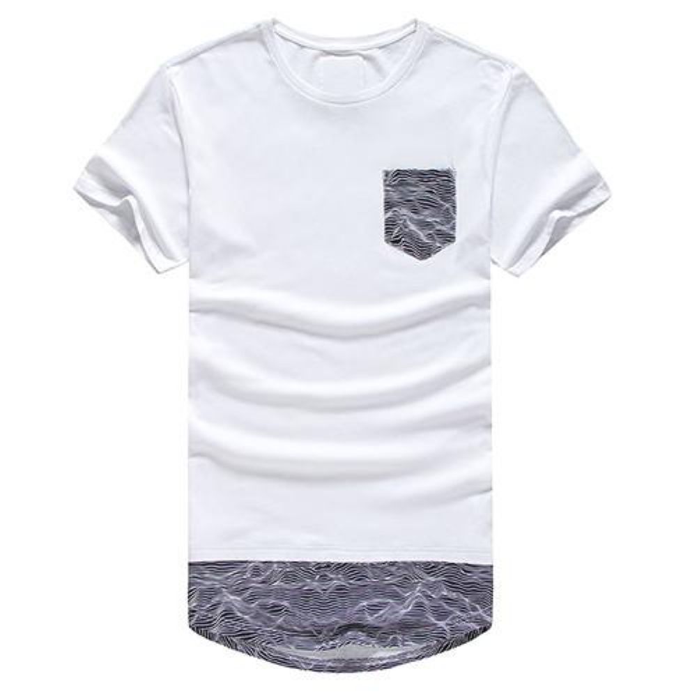 Cotton Streetwear Longline T-skjorte