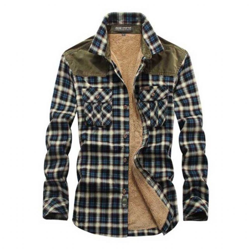 Designer Vinter Fleece Lumberjack Rutete Skjorte