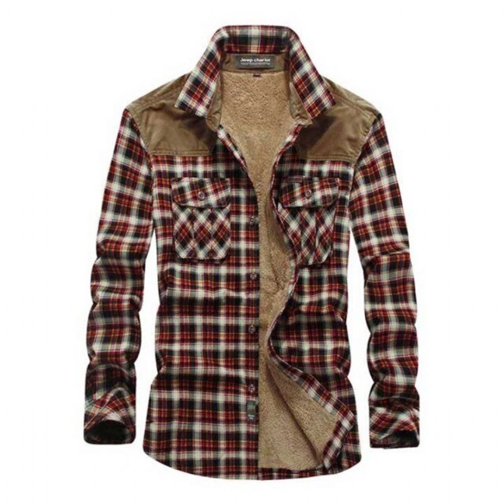 Designer Vinter Fleece Lumberjack Rutete Skjorte