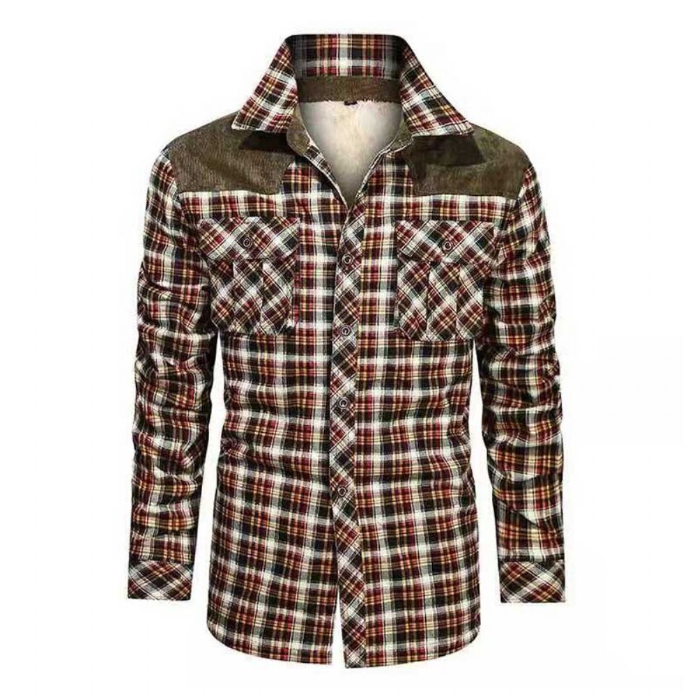 Designer Vinter Fleece Lumberjack Rutete Skjorte