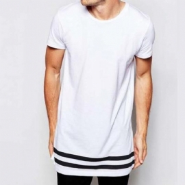 Forlenget Longline Hipster T-skjorte