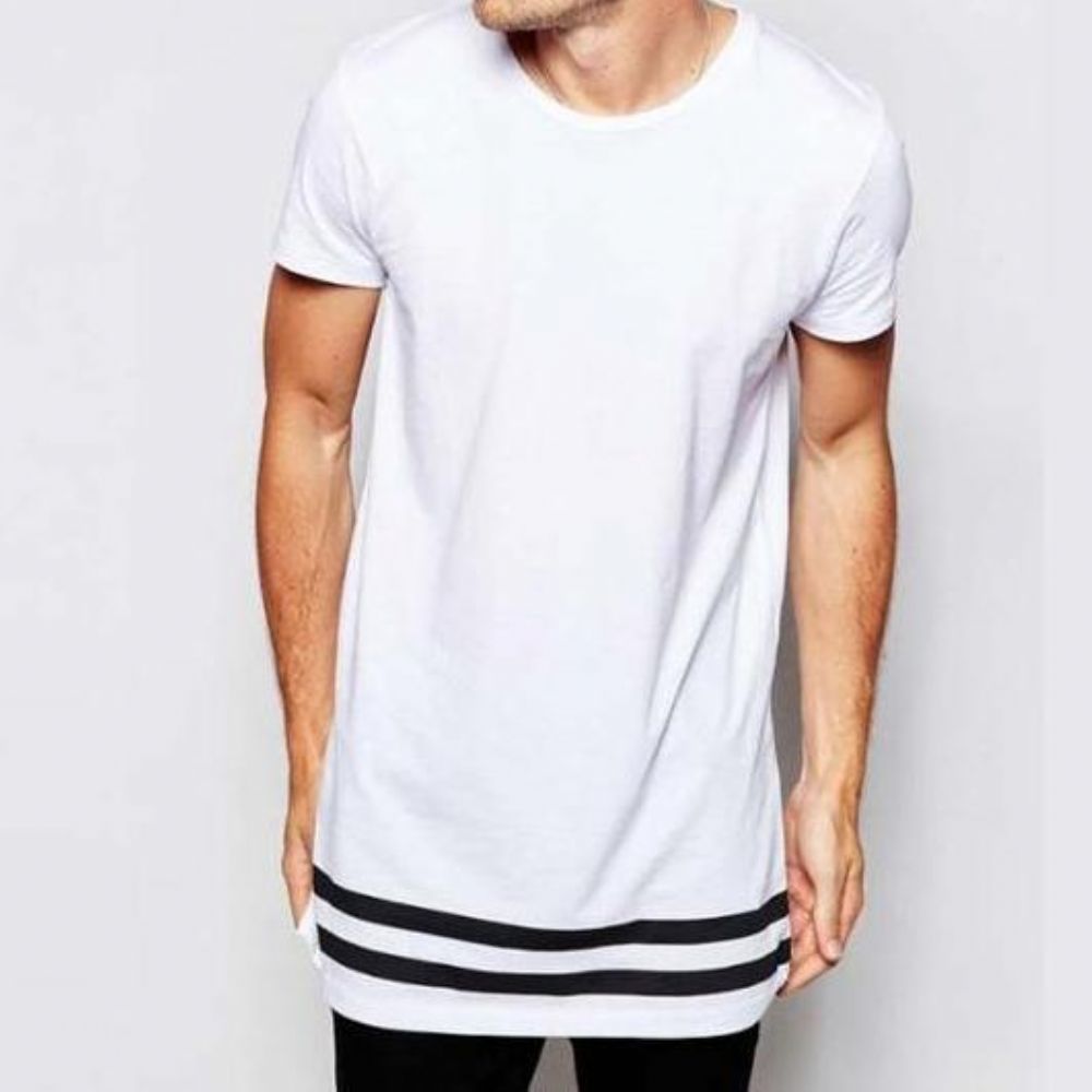 Forlenget Longline Hipster T-skjorte