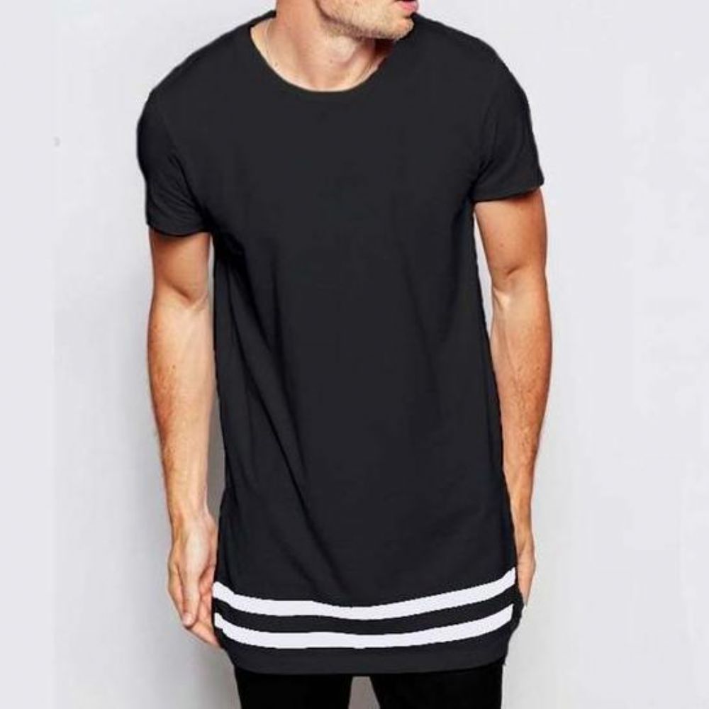 Forlenget Longline Hipster T-skjorte