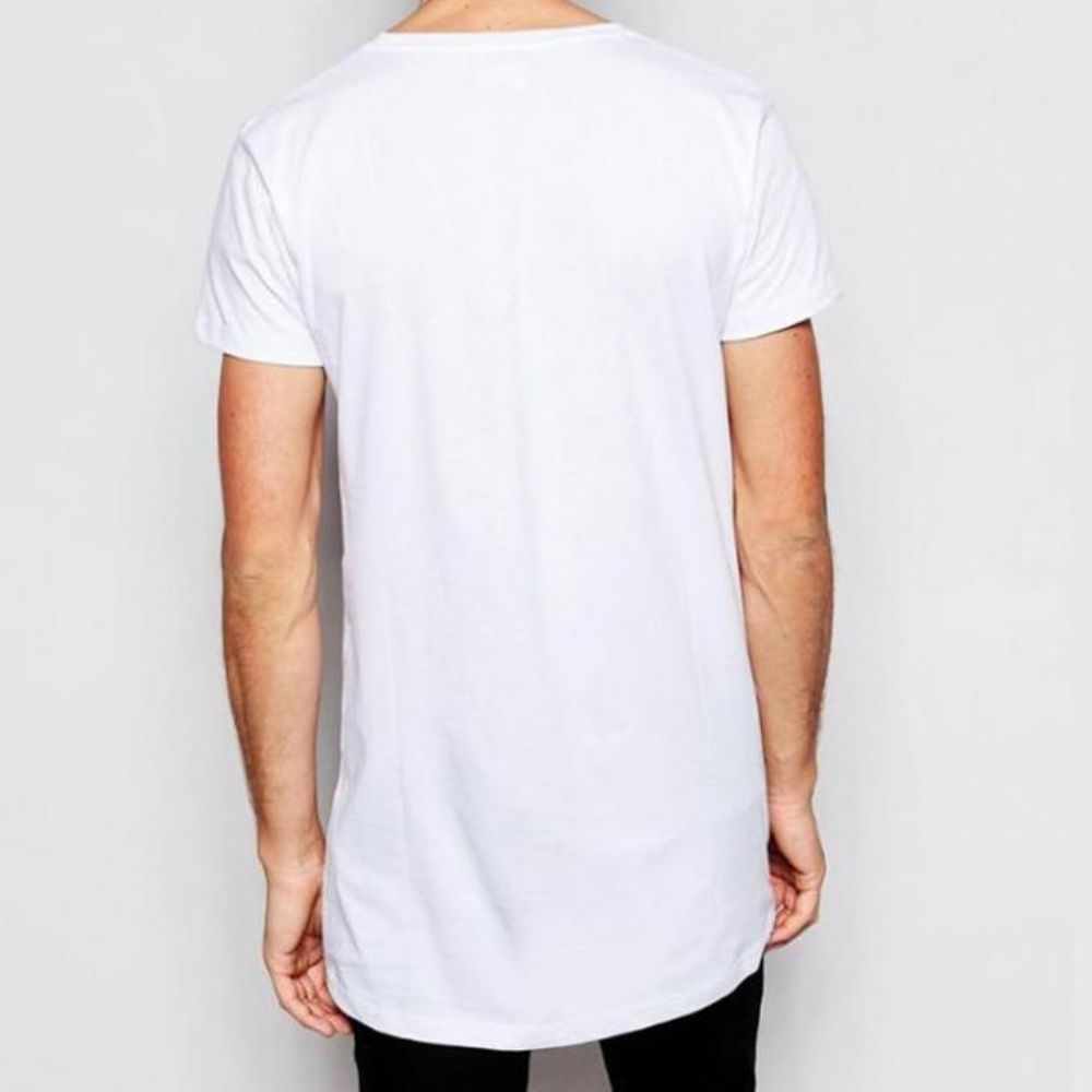 Forlenget Longline Hipster T-skjorte