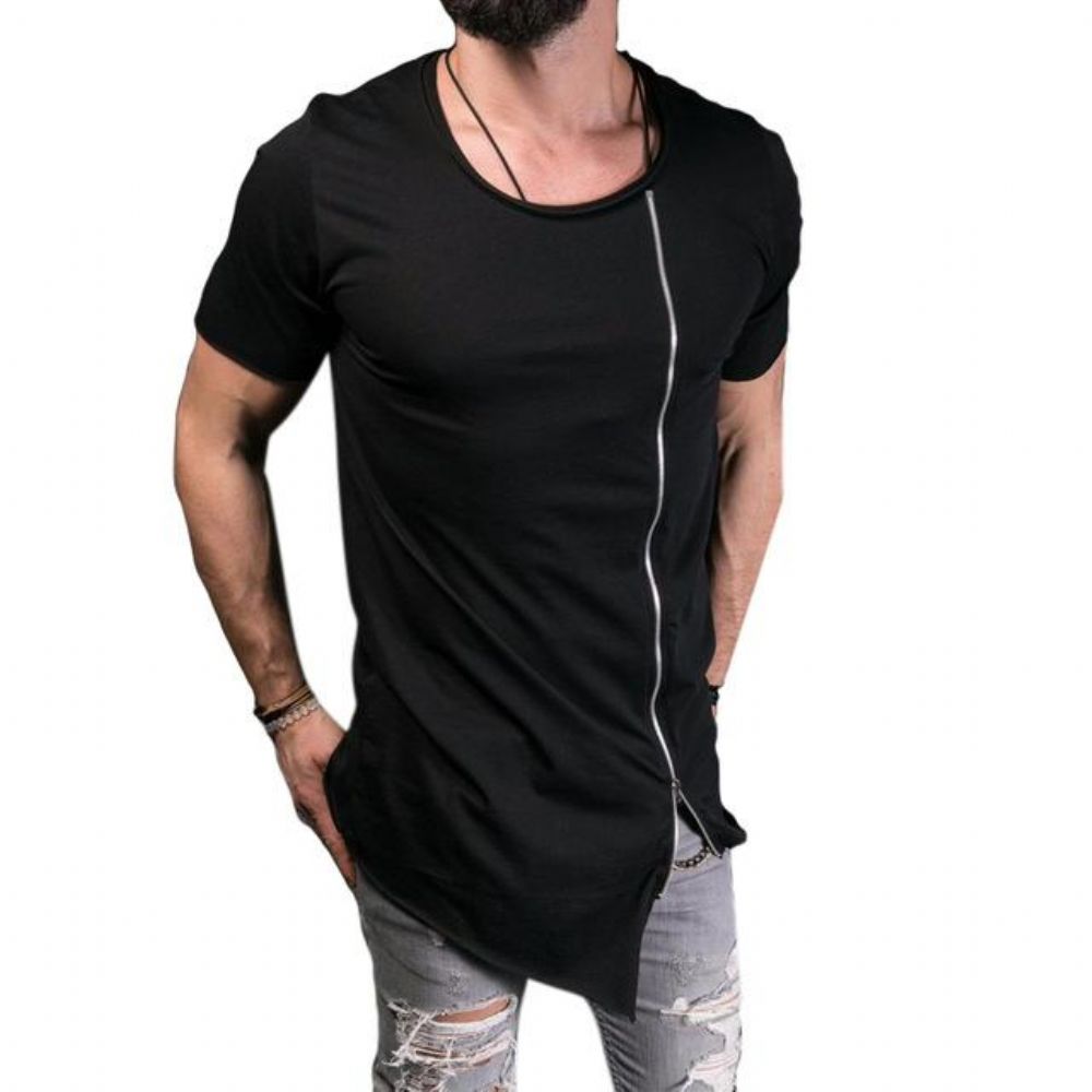 Leisure Tee Tops Asymmetrisk T-skjorte