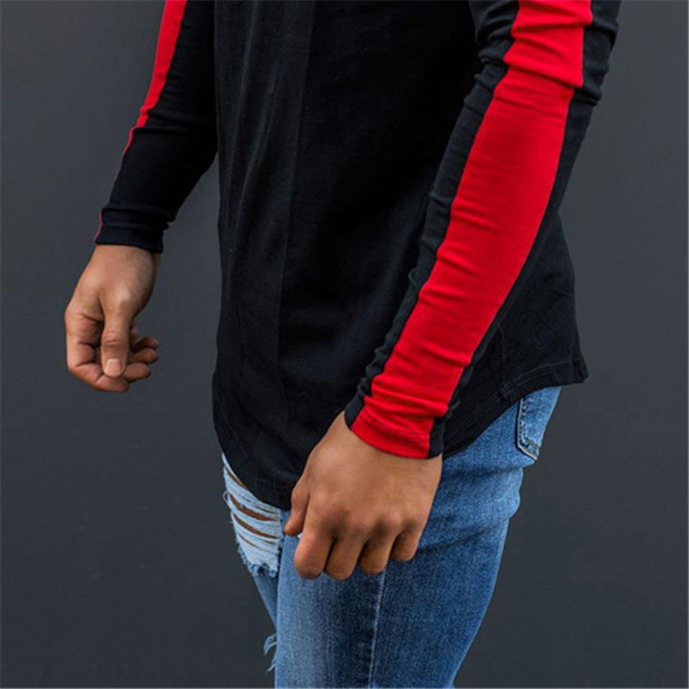 Side Stripe Muscle Hem T-skjorte