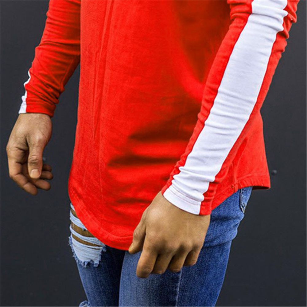 Side Stripe Muscle Hem T-skjorte