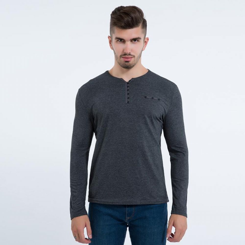 Stilig Slim Fit Langermet T-skjorte