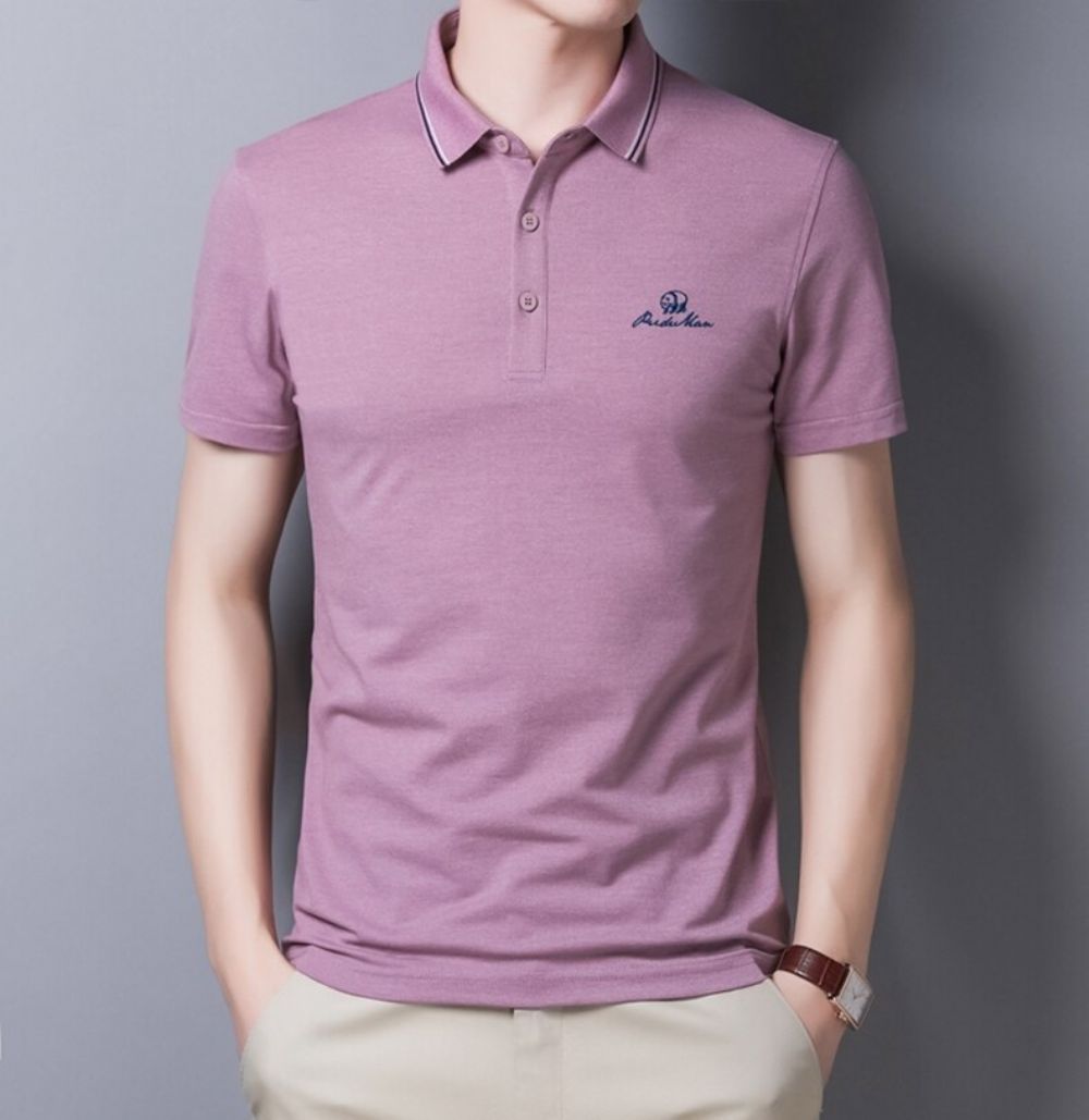 Summer Cotton Pustende Business Menn Polo