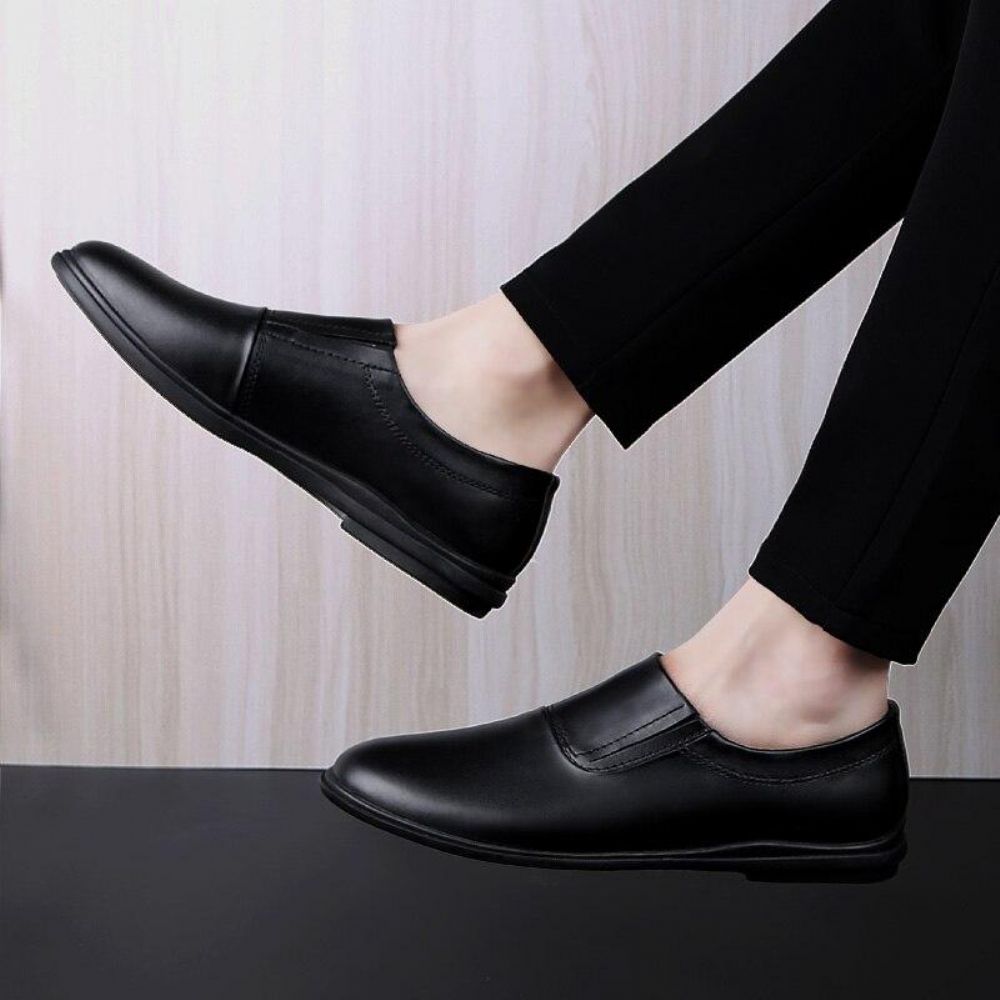 Boat Leather Flat Shoes