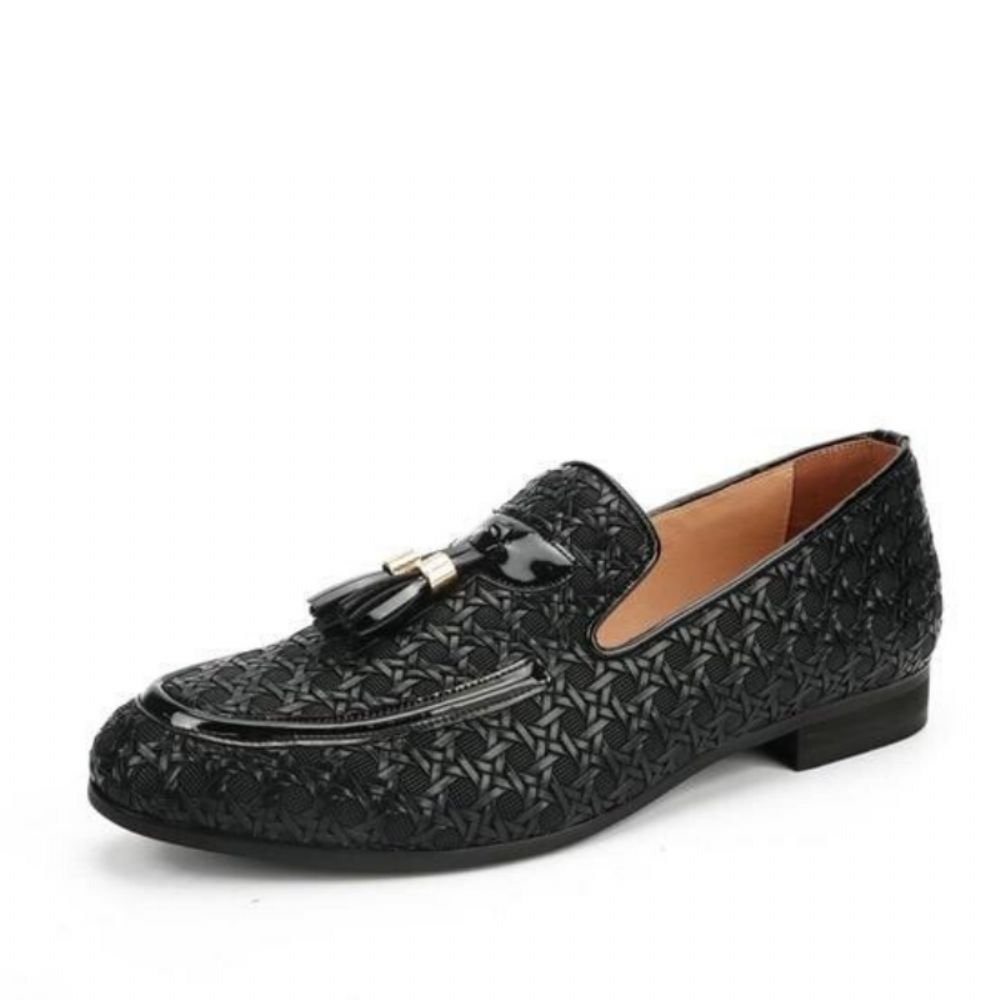 Elegante Flettede Loafers I Skinn