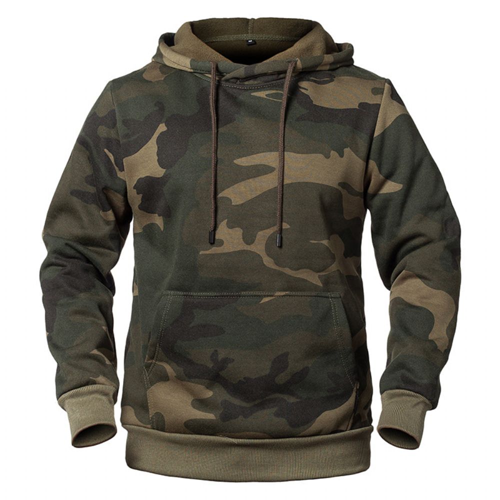 Camouflage Military Fleece-hettegenser