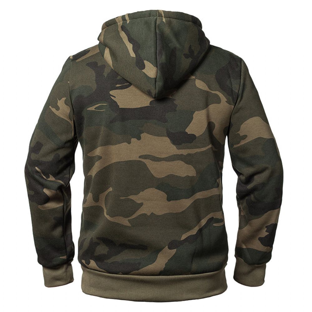 Camouflage Military Fleece-hettegenser