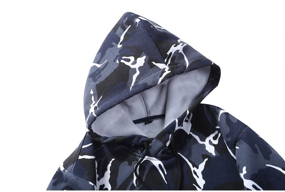 Camouflage Military Fleece-hettegenser