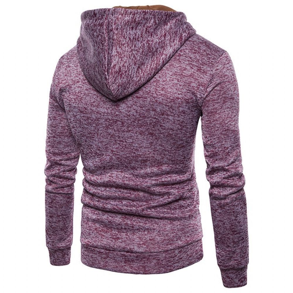 Fashion Color Fleece Vinter Hettegenser