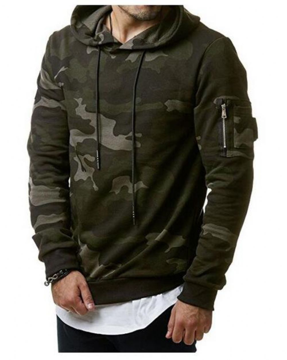 Hette Camouflage Genser For Menn