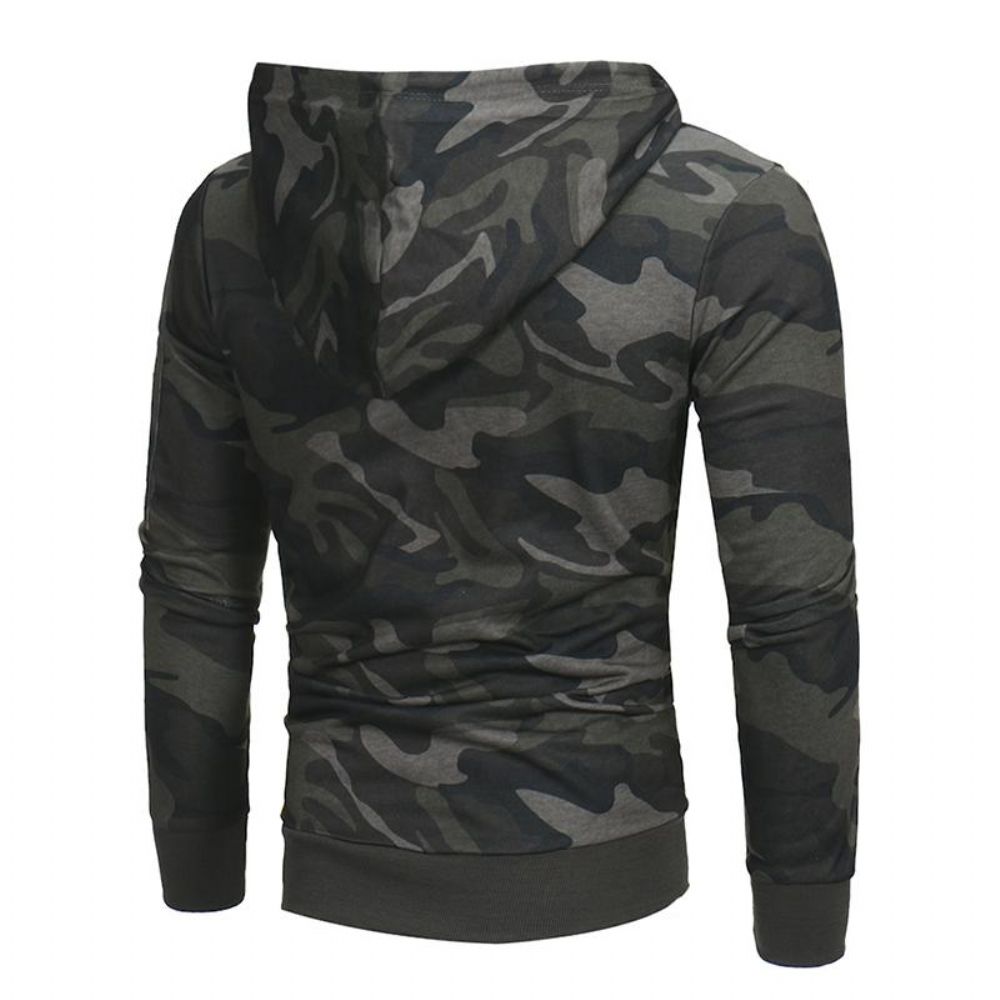 Hette Camouflage Genser For Menn