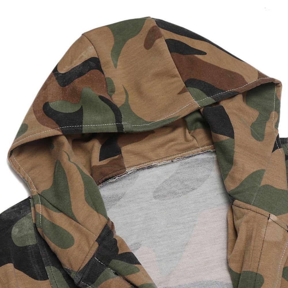 Camouflage Hip Hop Hette Cardigan