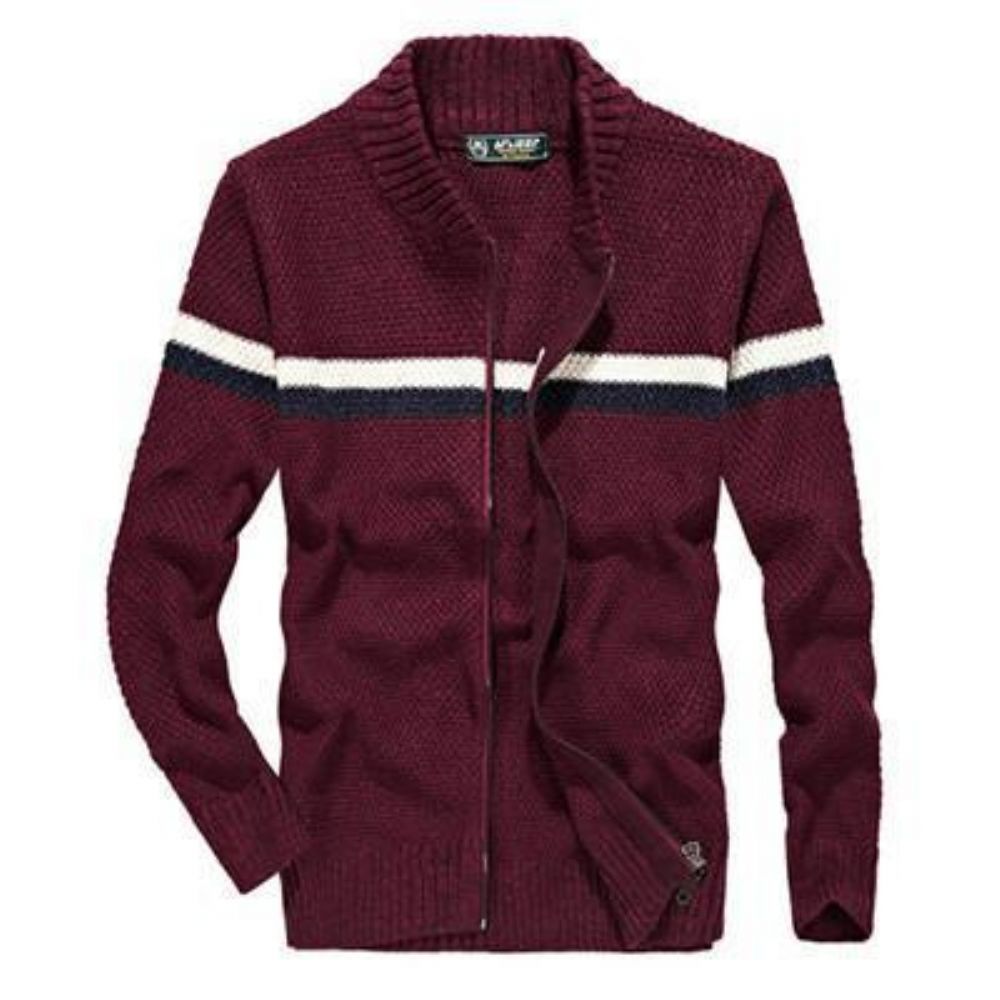 Knitted Wear Casual Baseball Krage Cardigan