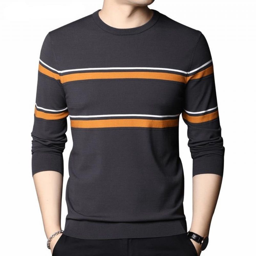 Merke Mote Stripet Pull Homme Pullover