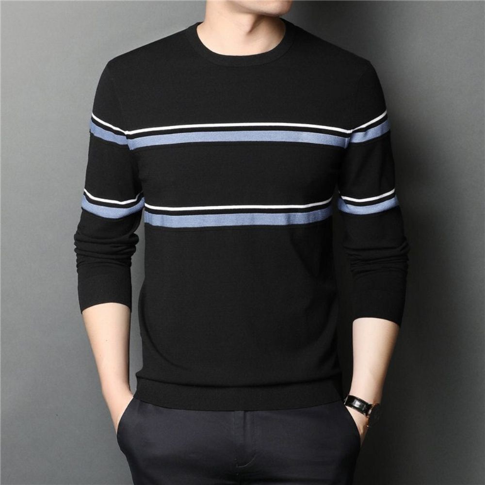 Merke Mote Stripet Pull Homme Pullover