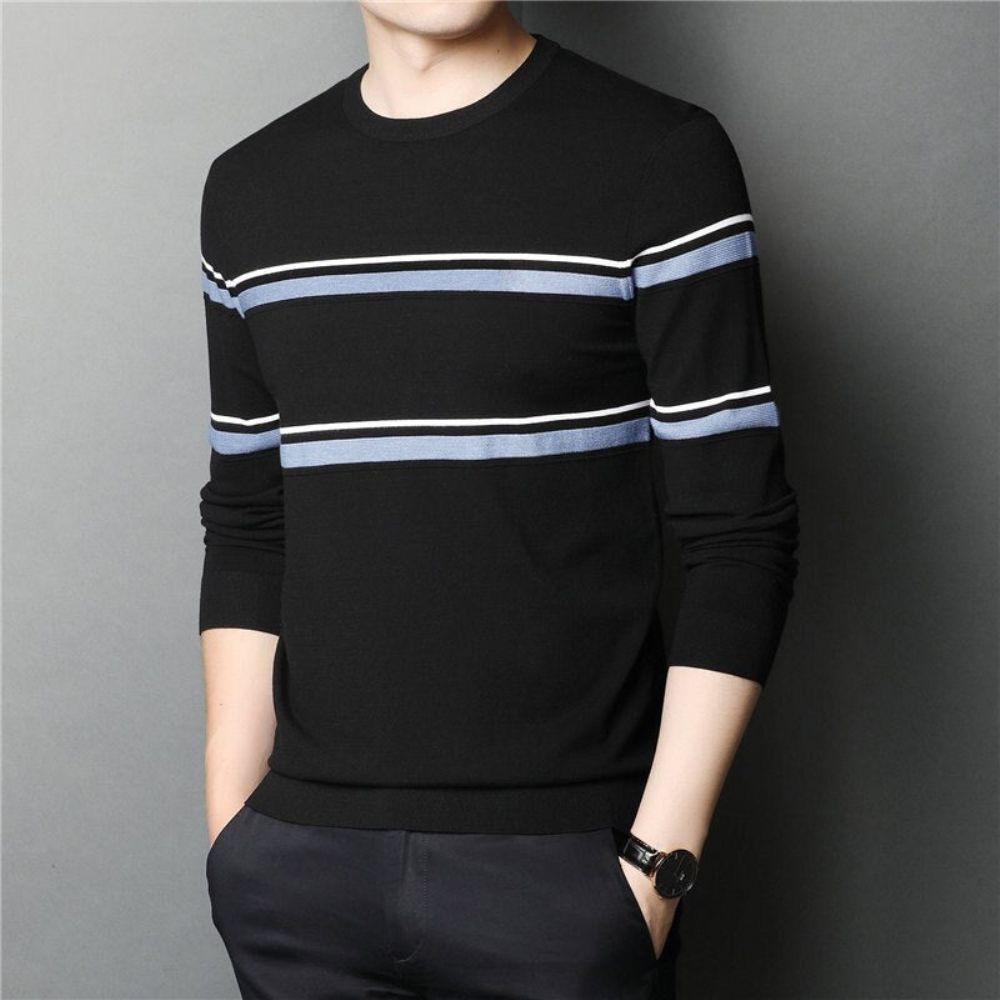 Merke Mote Stripet Pull Homme Pullover