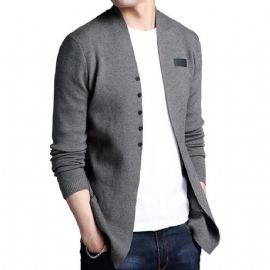 Middels Lang Solid Cardigan