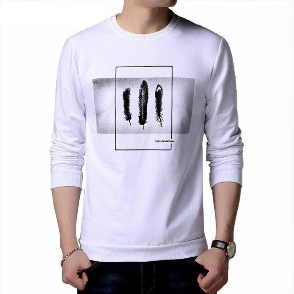 Winter Fashion Leaves Print Sweatshirt