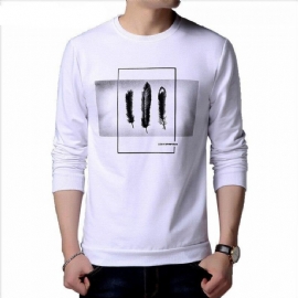 Winter Fashion Leaves Print Sweatshirt