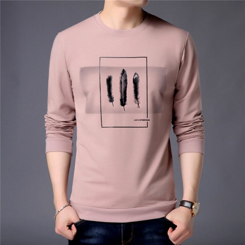 Winter Fashion Leaves Print Sweatshirt