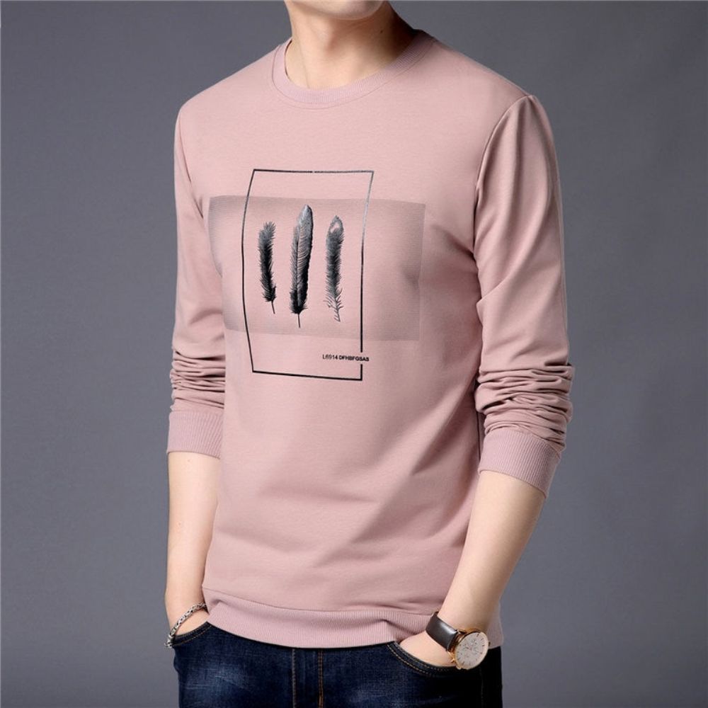 Winter Fashion Leaves Print Sweatshirt