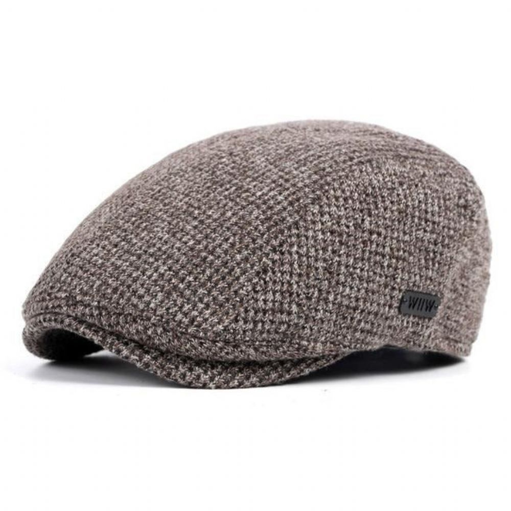 Strikket Myk Vinter Newsboy Cap