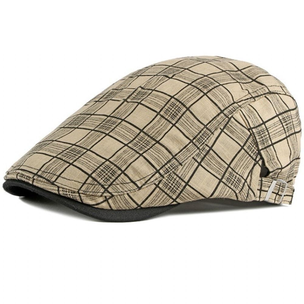 Vintage Plaid Ivy Newsboy Flat Cap